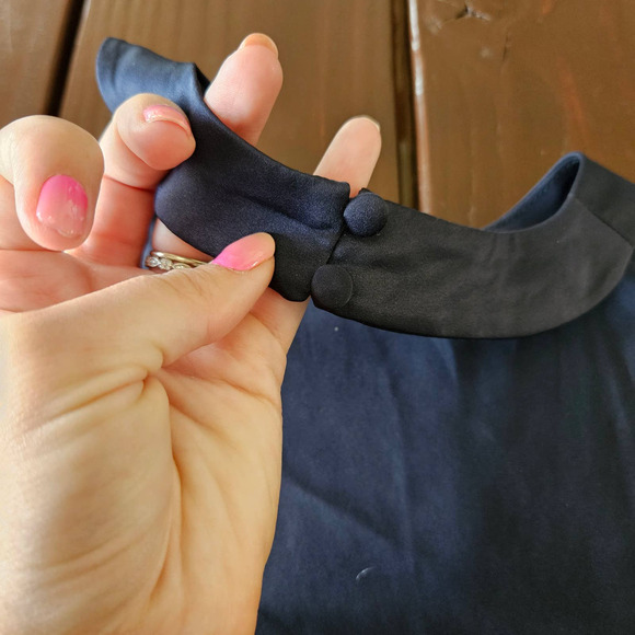 Modern Citizen Women's Navy Blue‎ Satin Halter Neck Mini Dress. Size M - Picture 5 of 12